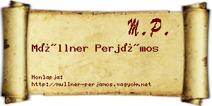 Müllner Perjámos névjegykártya